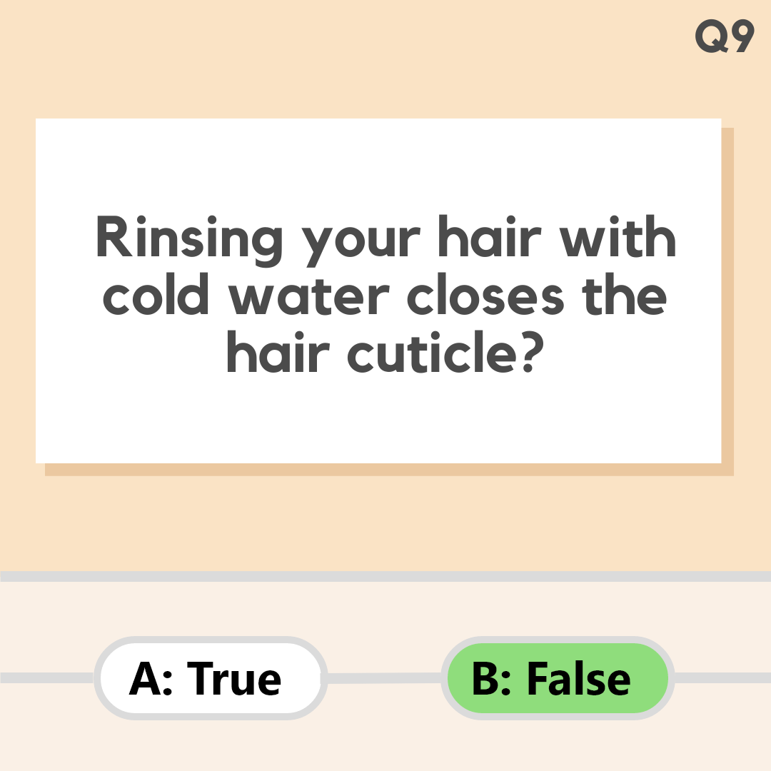 Rinsing you hair with cold water closes the hair cuticle? | DIFFRY